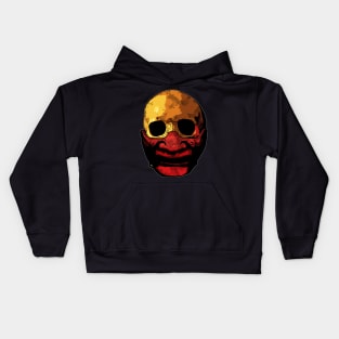 Skully Boy Samurai Half Mask Kids Hoodie